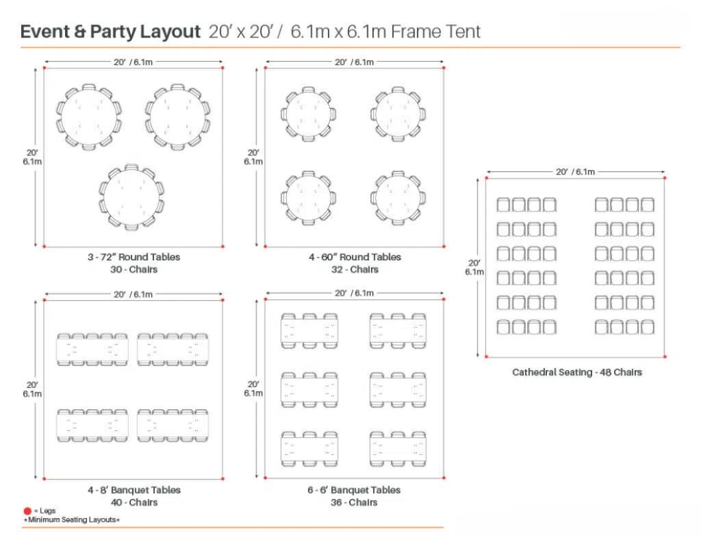 X tent seating chart